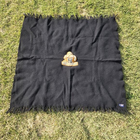 Vtg Pendleton Purdue University Wool Blanket 49” X 52” Flock Felt Boilermakers - Picture 1 of 6